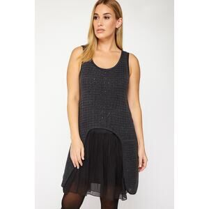 Baci Italy Dress knit sequined Midi Dress-Size Small